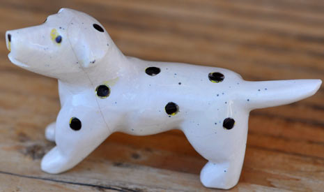 Enrike Leekya | Zuni Dalmatian Dog  Fetish | Penfield Gallery of Indian Arts | Albuquerque, New Mexico