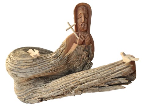 Ricardo Salazar | Saint Francis Wood Carving | Penfield Gallery of Indian Arts | Albuquerque, New Mexico